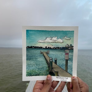 Hand-Painted Watercolor Landscape from Photo (No portraits)