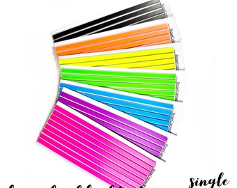 Transparent Sticky Notes - LONG Highlight Strips - Single Colors