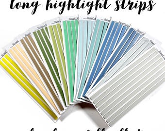 Long Hightlight Strip Sticky Notes - Single Colors - Fall Colors
