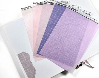 Naklejki z papieru washi do rozrywania – białe kropki (bez folii) – Lavender Haze
