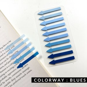 Translucent Sticky Notes Arrow Page Flags Blues