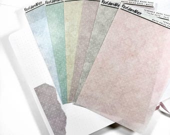 Naklejki zrywalne z papieru washi – białe kropki (bez folii) – pastele wiosenne