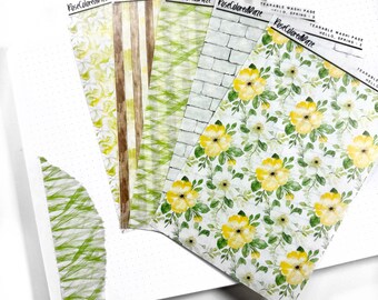 Naklejki z papieru washi do rozrywania – Witaj, wiosno