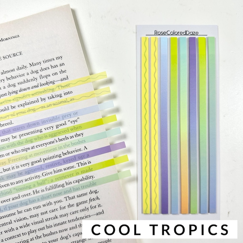 Tiras de reflejos largas - Ombres y garabatos - Colores tropicales Cool Tropics