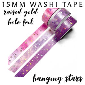 Raised Foil Washi Tape - Hanging Stars