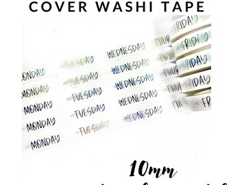Perforated Date Cover Washi Tape - Spring Collection - 10mm Watercolor Swatch