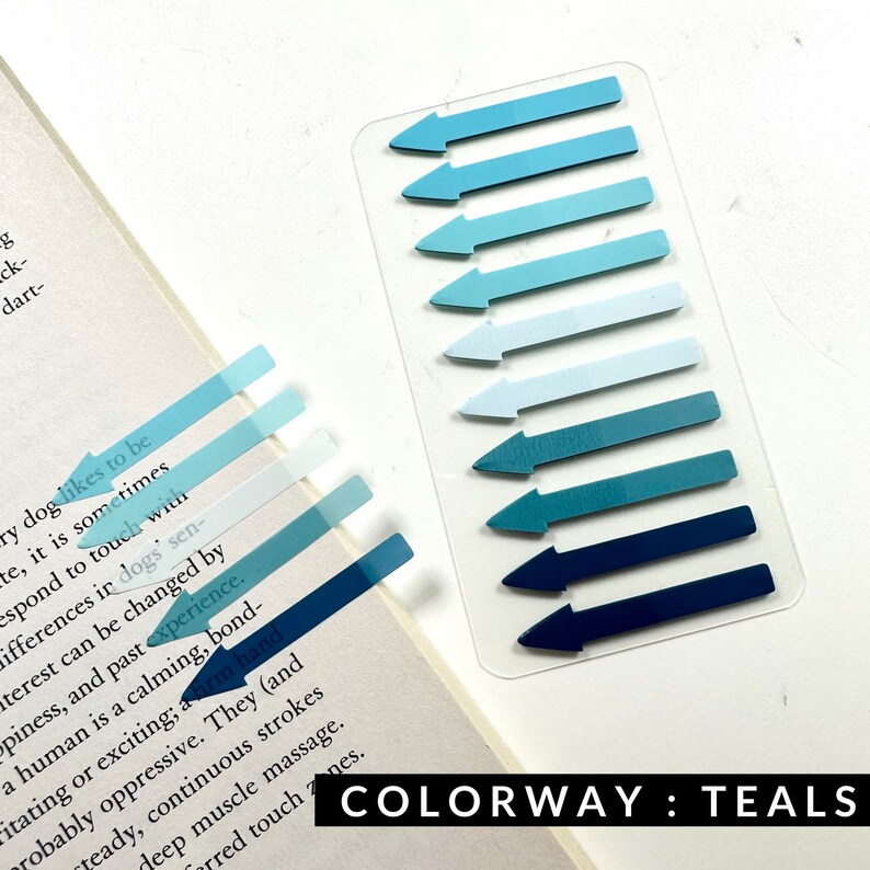 Translucent Sticky Notes Arrow Page Flags Teals