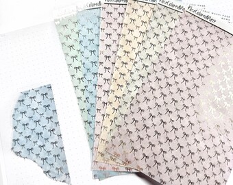 Naklejki z papieru washi - Rozrywalna strona washi - Kokardy kokietkowe - Pastele wiosenne - Naklejki do planera - Naklejki do albumu - Naklejki Bujo