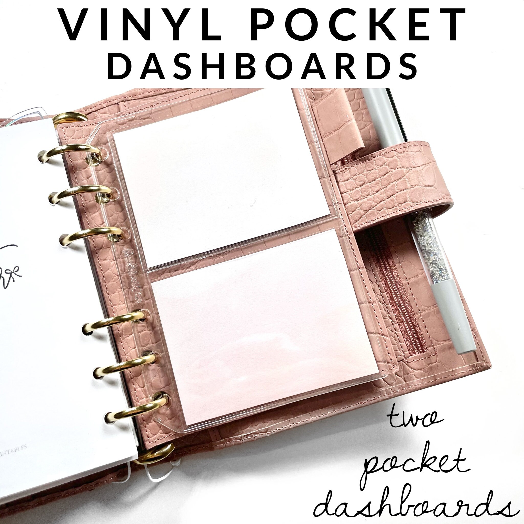 Vinyl Top Loading Dashboards- CLEAR | TWO POCKET