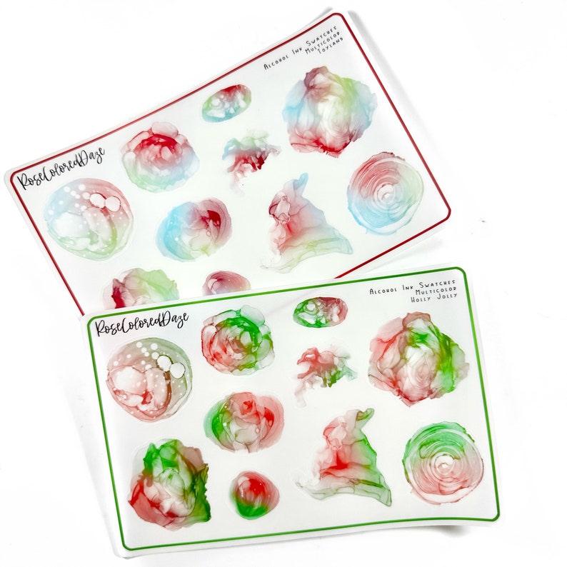 Alcohol Ink Swatches HOLIDAY COLLECTION MULTICOLOR Transparent Matte image 2