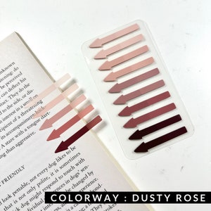 Translucent Sticky Notes Arrow Page Flags Dusty Rose