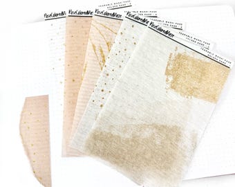 Naklejki z papieru washi do rozrywania – Golden Sand