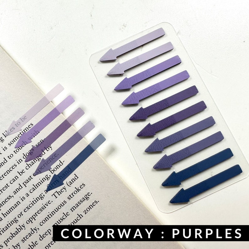 Translucent Sticky Notes Arrow Page Flags Purples