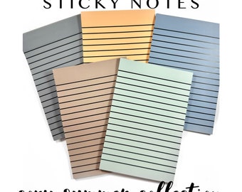 Translucent Sticky Notes - 4"x6" Lined - Cozy Summer Collection