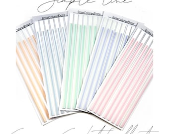 LONG Highlight Strips - Simple Line - Summer Sorbet Colors