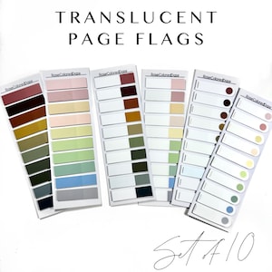 Translucent Page Flags - Set of 10