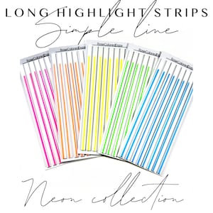 LANGE Highlight Streifen - Simple Line - Neonfarben