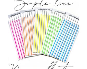 LONG Highlight Strips - Simple Line - Neon Colors