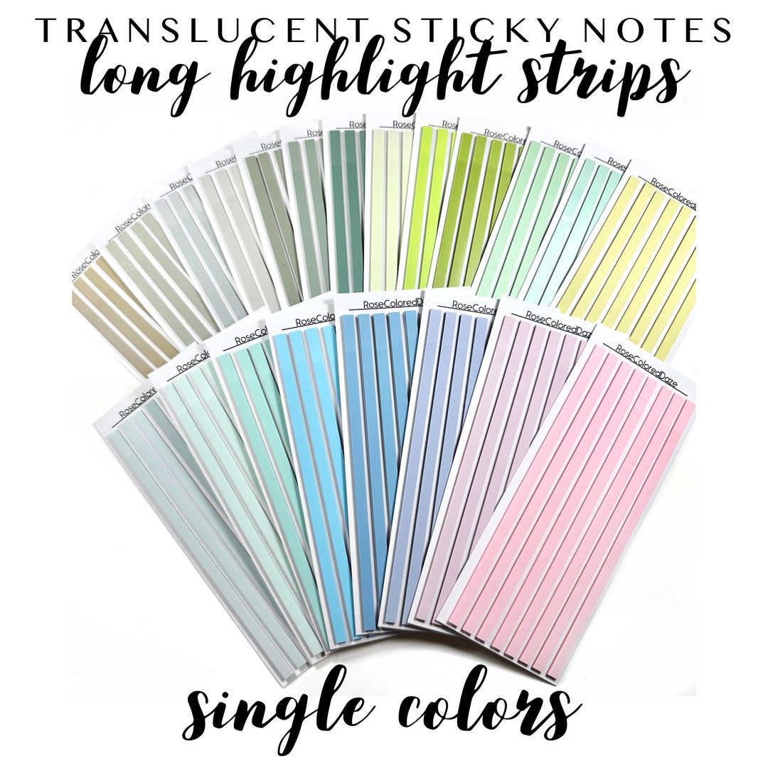LONG Highlight Strips Single Colors - Etsy