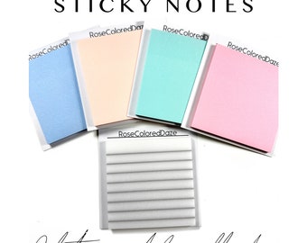 Translucent Sticky Notes - Glitter Pastels Collection