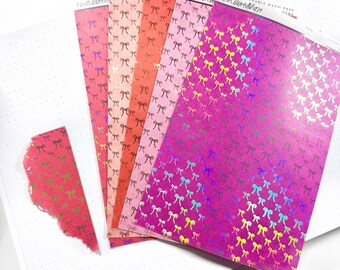 Naklejki z papieru washi - Rozrywalna strona washi - Kokardy kokietkowe - Kolekcja Sweet Tart - Naklejki do planera - Naklejki do albumu - Naklejki Bujo