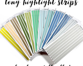 Long Hightlight Strip Sticky Notes - Single Colors - Fall Colors