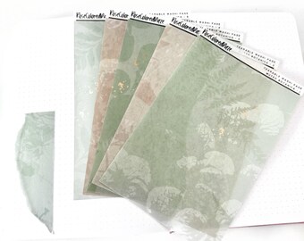 Naklejki z papieru washi do rozrywania – Muted Botanica