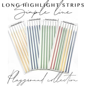 Translucent Sticky Notes - LONG Highlight Strips - PlayGround Colors