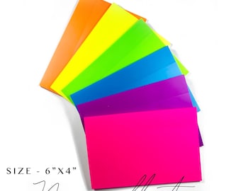 Translucent Sticky Notes - 6"x4" Unlined - Neon Collection