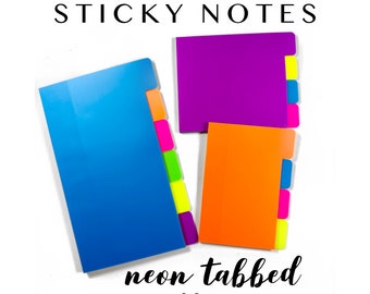 Translucent Sticky Notes - Neon Tabbed Collection