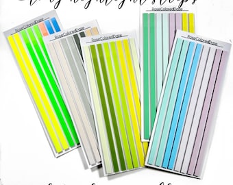 Translucent Sticky Notes - LONG Highlight Strips - MultiColors 2.0