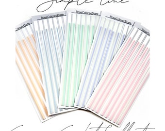 LONG Highlight Strips - Simple Line - Summer Sorbet Colors