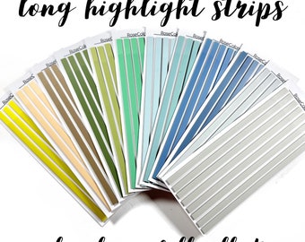 Long Hightlight Strip Sticky Notes - Single Colors - Fall Colors