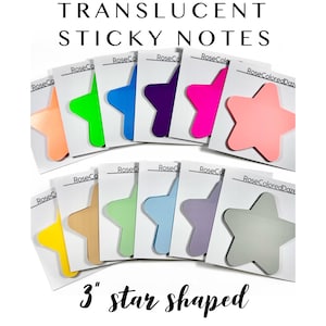 Transparante plaknotities - 3" stervormig
