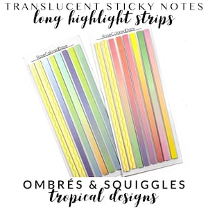 LONG Highlight Strips - Ombres & Squiggles - Tropical Colors