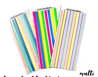 Transparent Sticky Notes - LONG Highlight Strips - Multi Colors