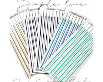 LONG Highlight Strips - Simple Line - Dark Forest Colors