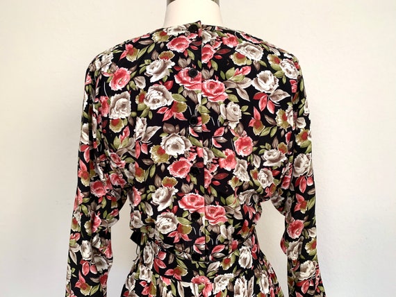 Vintage 1980’s P.J. Klein floral long dress size … - image 7