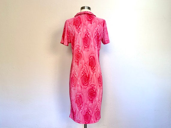 Vintage 90’s pink rose dress size 6 small S / 199… - image 6