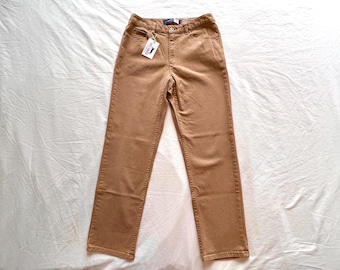 2000年代ヴィンテージ Liz Claiborne ブラウン ストレートレッグフィット ジーンズ サイズ10 ウエスト33インチ 1990年代 LizWear カーキ トープ ハイウエスト ライズ テーパードレッグ マムデニム