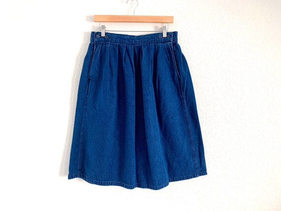 Vintage 80’s Calvin Klein blue denim skirt size 14