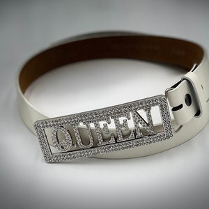 Custom Name Belt Buckle w/ FREE BELT Individual Letters Now Available for Purchase All Rhinestone