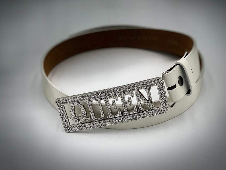 Custom Name Belt Buckle w/ FREE BELT Individual Letters Now Available for Purchase All Rhinestone