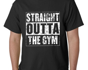 Straight Outta la Gym tendance Hip Hop TShirt homme - #B610