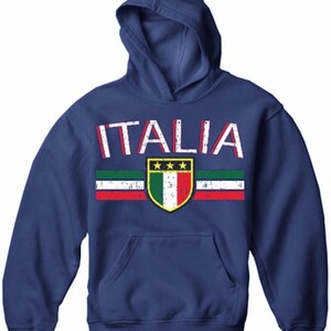 Italia Vintage Shield International Mens Hoodie #1171