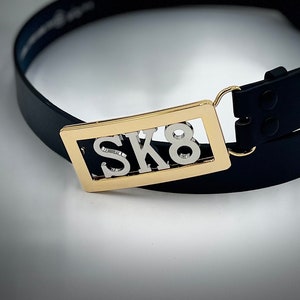 Hebilla de cinturón con nombre personalizado con CINTURÓN GRATIS letras individuales ahora disponibles para su compra Sil #'S No Frame
