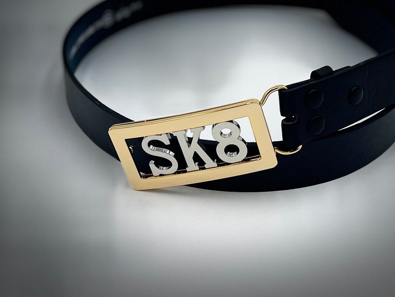 Hebilla de cinturón con nombre personalizado con CINTURÓN GRATIS letras individuales ahora disponibles para su compra Sil #'S No Frame