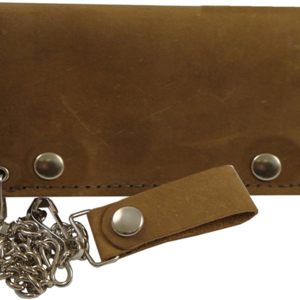 Rustic Leather 6" Biker Chain Wallet #83
