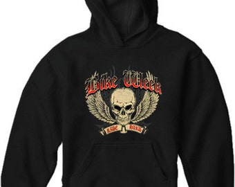 Bike Week Ride Hard Adult Mens Hoodie #B219