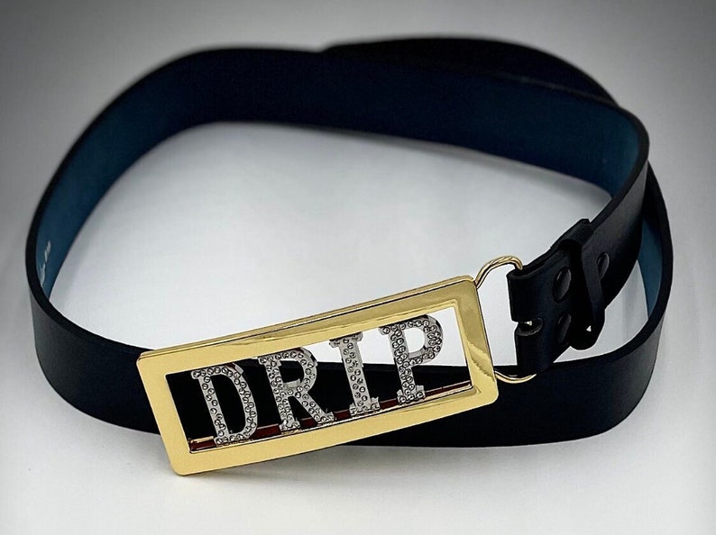 Hebilla de cinturón con nombre personalizado con CINTURÓN GRATIS letras individuales ahora disponibles para su compra GLD FR/RS Letters